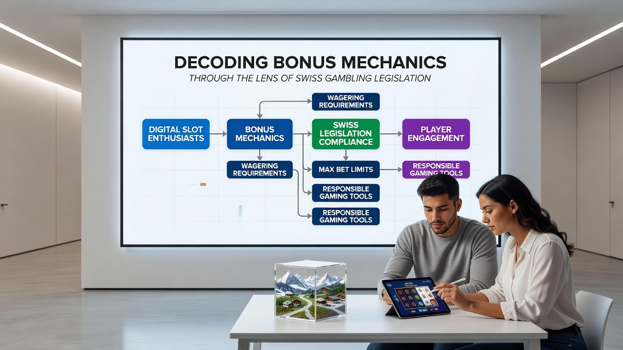 Diagram showing bonus calculation examples aligned with Swiss slot legislation requirements