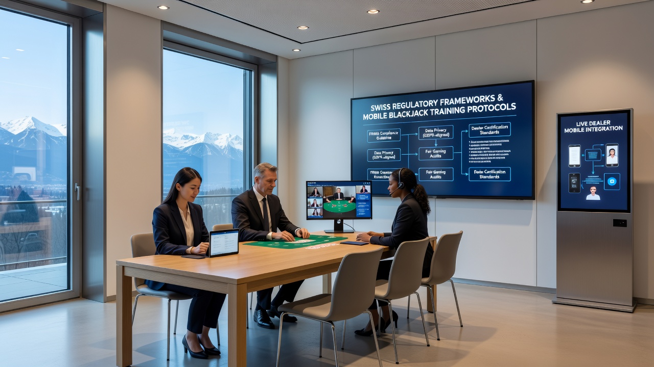 Live dealer training session for mobile blackjack compliance in Switzerland